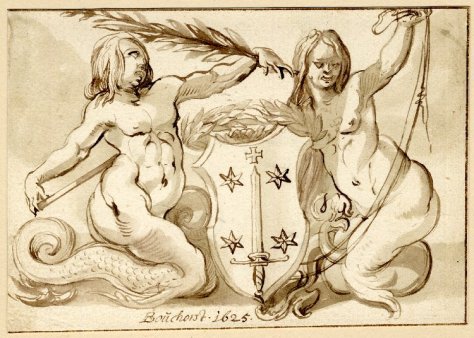 coat-of-arms-of-haarlem-supported-by-mermaids-1625-pen-and-brown-ink-and-brown-wash